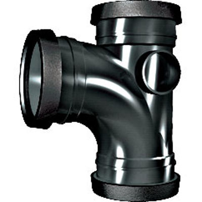 110mm RING SEAL SOIL 92 T/S TEE BLACK