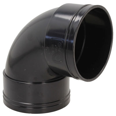 110mm SOLVENT SOIL 92 D/S BEND BLACK