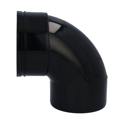 110mm SOLVENT SOIL 92 S/S BEND BLACK
