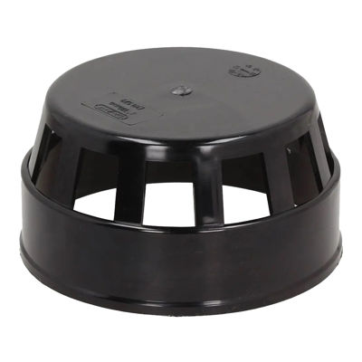 110mm SOLVENT SOIL VENT TERMINAL BLACK
