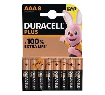 DURACELL PLUS POWER AAA BATTERY (8 IN PACK) MN2400B8PLUS