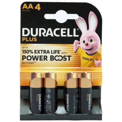 DURACELL PLUS POWER AA BATTERY (4 IN PACK) MN1500B4