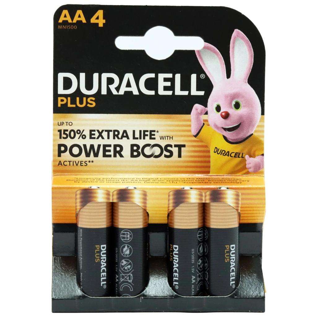 DURACELL PLUS POWER AA BATTERY (4 IN PACK) MN1500B4