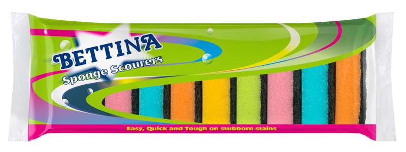 BETTINA RAINBOW 10pc Sponge Scourers