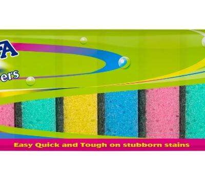 BETTINA RAINBOW 10pc Sponge Scourers Large