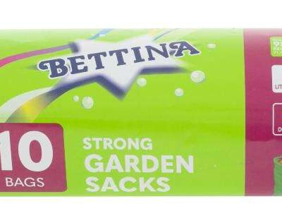 Bettina 10 pce Strong Garden Sacks, Drawstring, 80 litre capacity