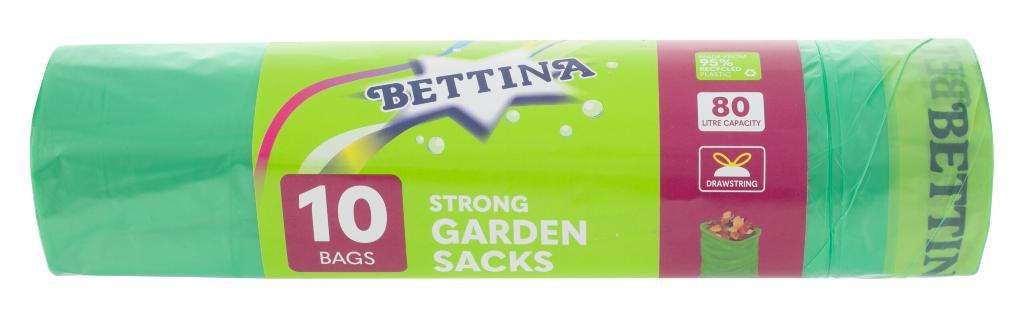 Bettina 10 pce Strong Garden Sacks, Drawstring, 80 litre capacity