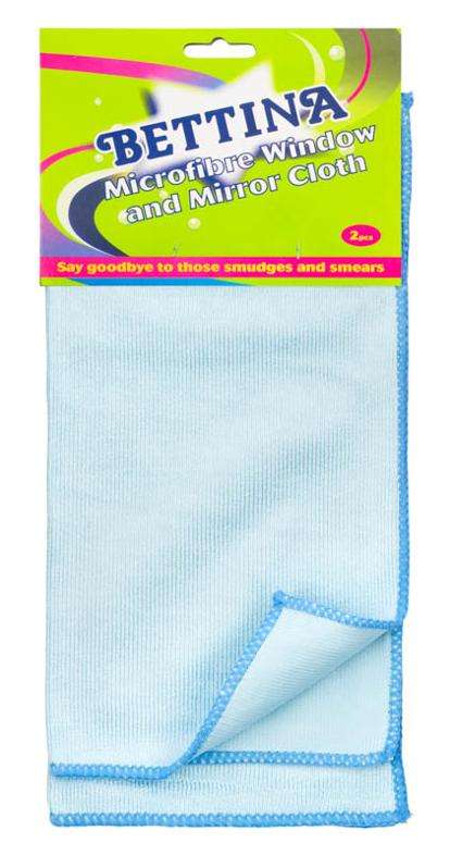BETTINA 2pc Microfibre Window and Mirror Cloth