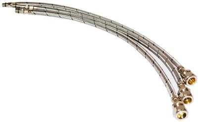 15mm x 12mm MONOBLOC 500mm FLEXIBLE TAP CONNECTOR WRAS - PAIR