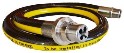 SALVUS 1.25M GAS HOSE STRAIGHT BAYONET