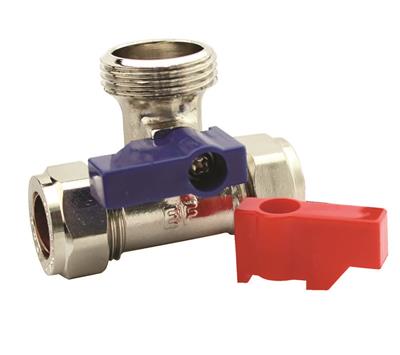 15mm x 3/4" TEE WASHING MACHINE VALVE