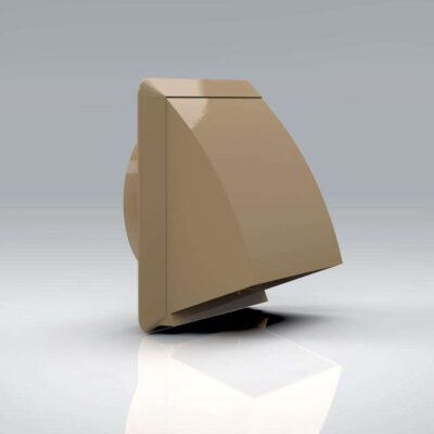 Brown Outlet Cowled Damper - Fits round connection 100mm