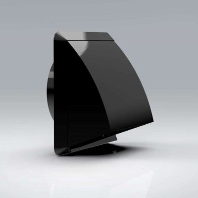 BLACK Outlet Cowled Damper - Fits round connection 100mm