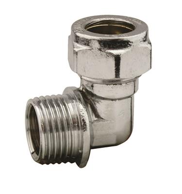 CHROME 15mm x 1/2" ELBOWS MALE IRON