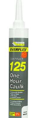 EVERBUILD 125 ONE HOUR DECORATORS FILLER CAULK, WHITE, 300ml, C3 (482349)