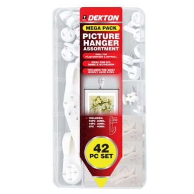 DEKTON 42PCS HARDWALL HANGERS(ABS), DH03080