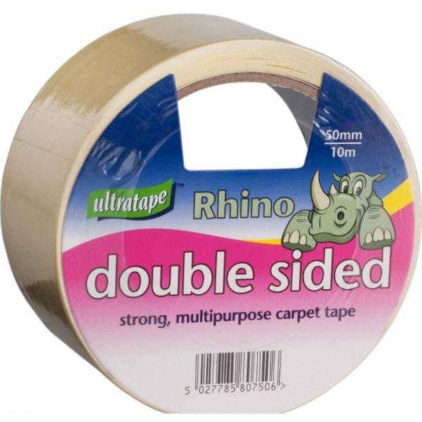50MM X 10M DOUBLE SIDED CARPET TAPE "RHINO"