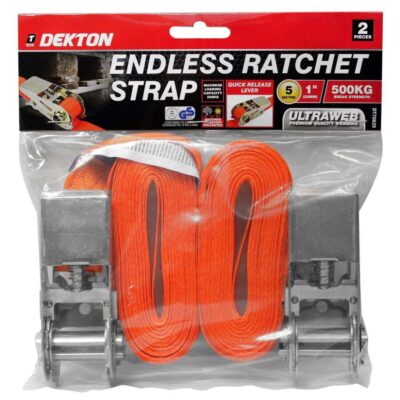 ENDLESS RATCHET STRAP SET 2PC 25MM X 5M