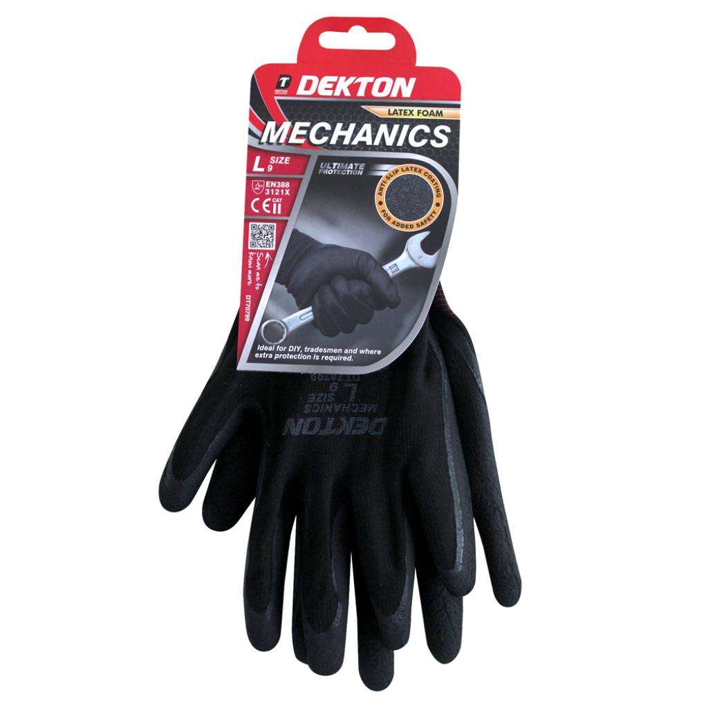 DEKTON MECHANICS NITRILE COATED GLOVES, SIZE - 9/L , DT70799