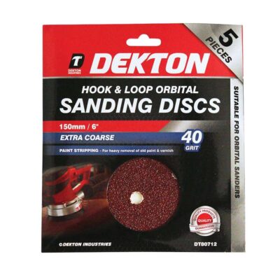 5PC HOOK AND LOOP ORBITAL SANDING DISC, DT80712