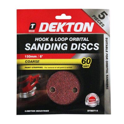5PC HOOK AND LOOP ORBITAL SANDING DISC, DT80714