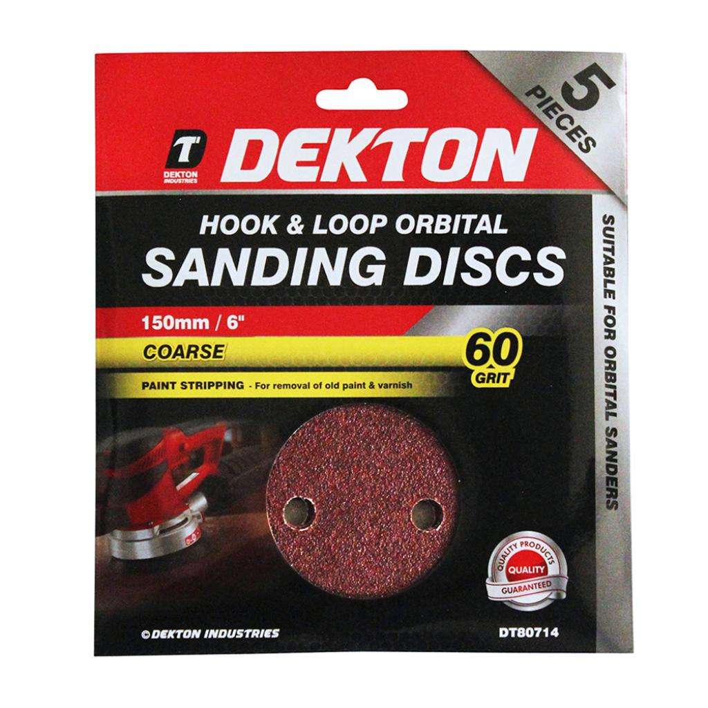 5PC HOOK AND LOOP ORBITAL SANDING DISC, DT80714