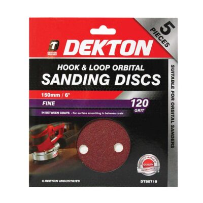 5PC HOOK AND LOOP ORBITAL SANDING DISC, DT80718