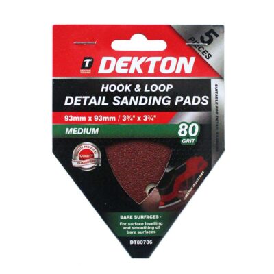 5PC HOOK AND LOOP DETAIL SANDING PADS, DT80736