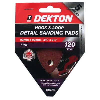 5PC HOOK AND LOOP DETAIL SANDING PADS, DT80738