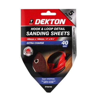5PC HOOK AND LOOP DETAIL SANDING SHEET, DT80762