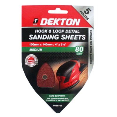 5PC HOOK AND LOOP DETAIL SANDING SHEET, DT80766