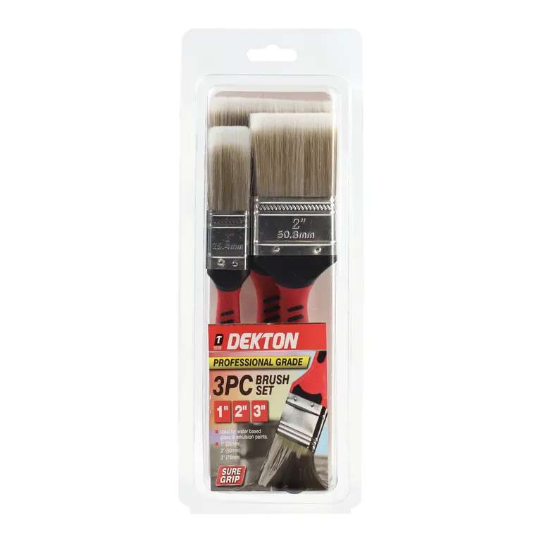 DEKTON 3PC PROFESSIONAL GRADE PAINTBRUSH SET, DT95836