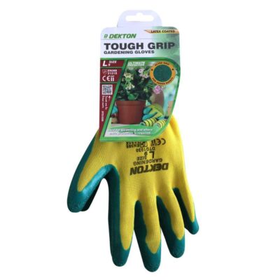DEKTON GARDENING LATEX COATED GLOVES, SIZE - 9/L , DTG1030