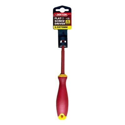 DEKTON SLOTTED VDE SCREWDRIVER SL 0.4X2.5X75MM, DTV40010
