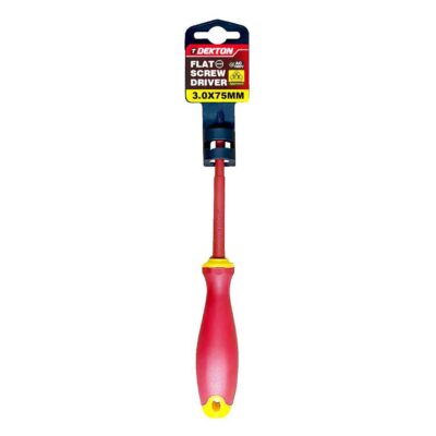 DEKTON SLOTTED VDE SCREWDRIVER SL 0.5X3.0X75MM, DTV40011