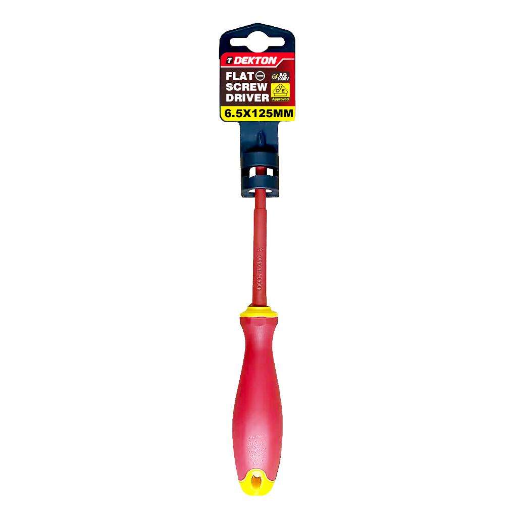 DEKTON SLOTTED VDE SCREWDRIVER SL 1.2X6.5X125MM, DTV40014