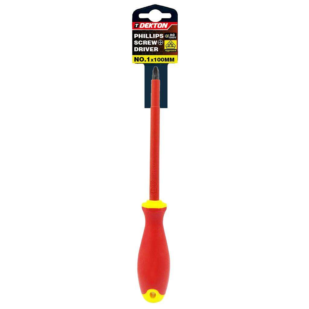 DEKTON PHILLIPS VDE SCREWDRIVER PH1X100MM, DTV40021