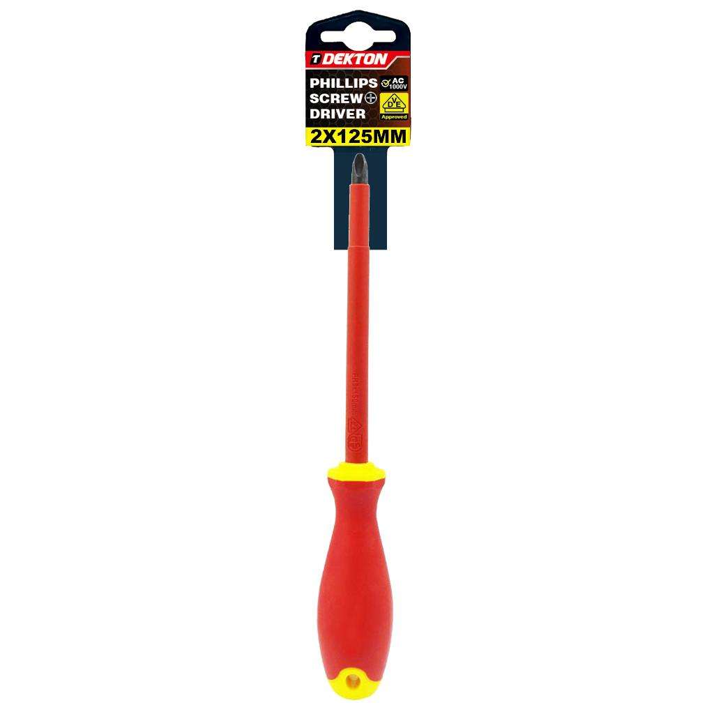 DEKTON PHILLIPS VDE SCREWDRIVER PH2X125MM, DTV40022