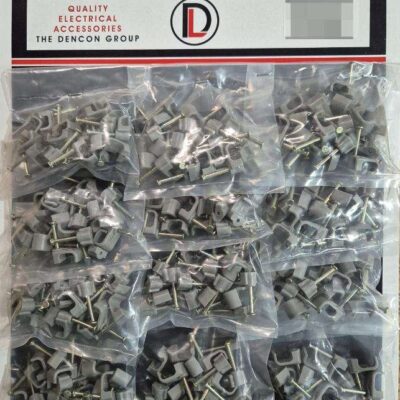 1.5mm T/E Clips (100) GREY, 12 BAGS PER CARD, PRICE IS PER CARD