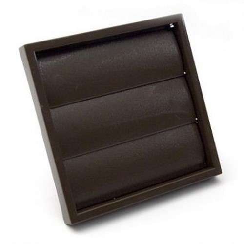 4" EXTERNAL GRAVITY BACKDRAFT FLAP SHUTTER - BROWN