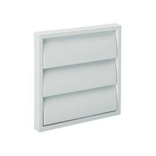 4" EXTERNAL GRAVITY FLAP BACKDRAFT SHUTTER - WHITE