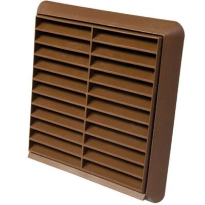 4" 100mm FIXED WALL GRILLE BROWN