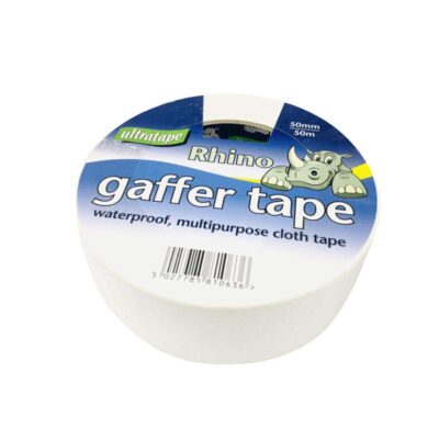 50MM X 50M WHITE GAFFER / DUCT