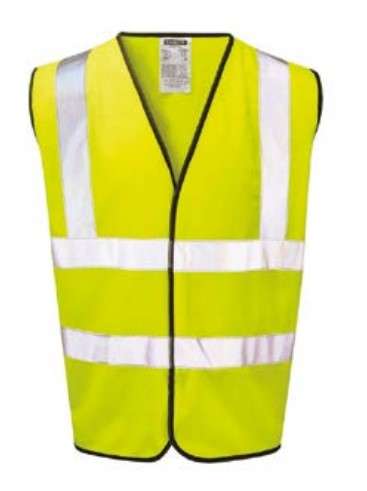 HI-VIZ VEST/ WAIST COAT 2 + 2 STRIPES - LARGE