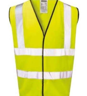 HI-VIZ VEST / WAIST COAT 2 + 2 STRIPES - MEDIUM
