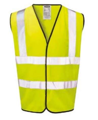 HI-VIZ VEST / WAIST COAT 2 + 2 STRIPES - EXTRA LARGE