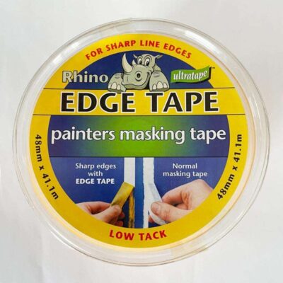 48mm X 41.1m EDGE MASKING TAPE, YELLOW - RHINO