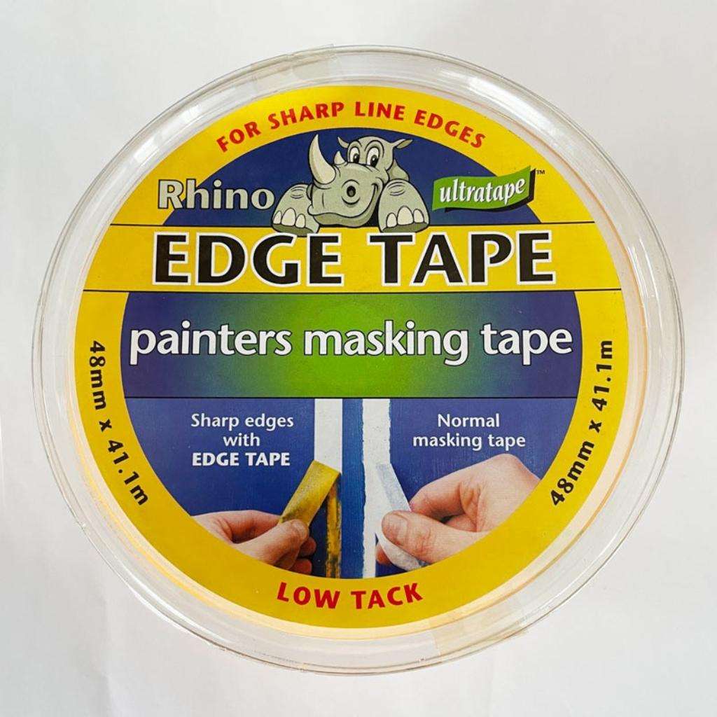 48mm X 41.1m EDGE MASKING TAPE, YELLOW - RHINO