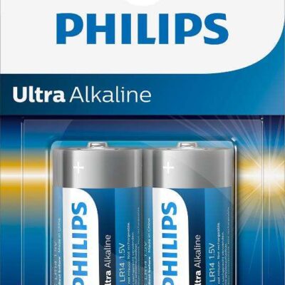 Philips Ultra Alkaline Battery C Type (2 in a pack)
