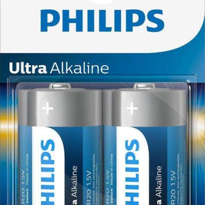 Philips Ultra Alkaline Battery D Type (2 in a pack)